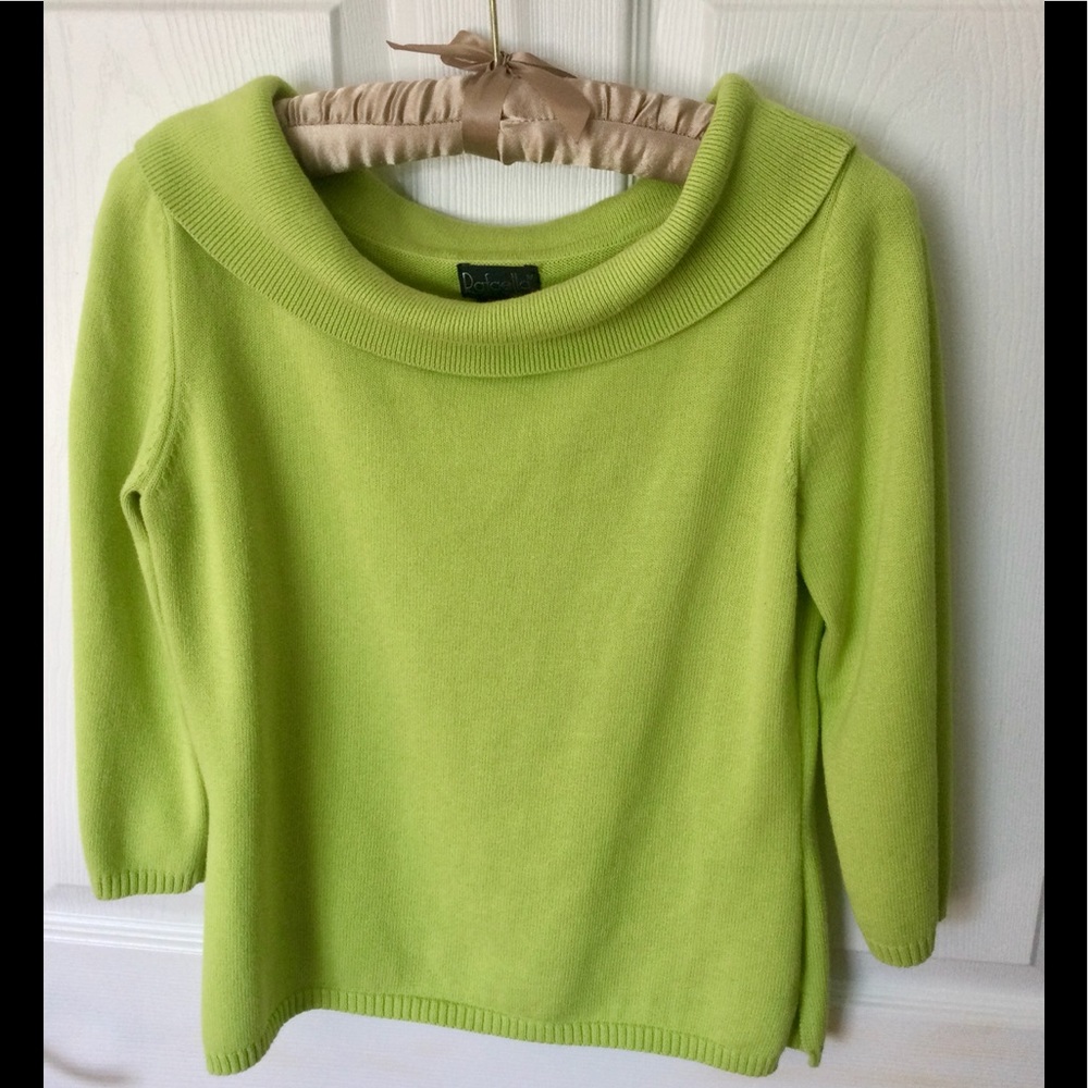 Rafaella lime green 100% cotton sweater